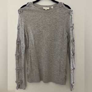 TedBaker Grey Sweater with Bow Detail all over Sleeves